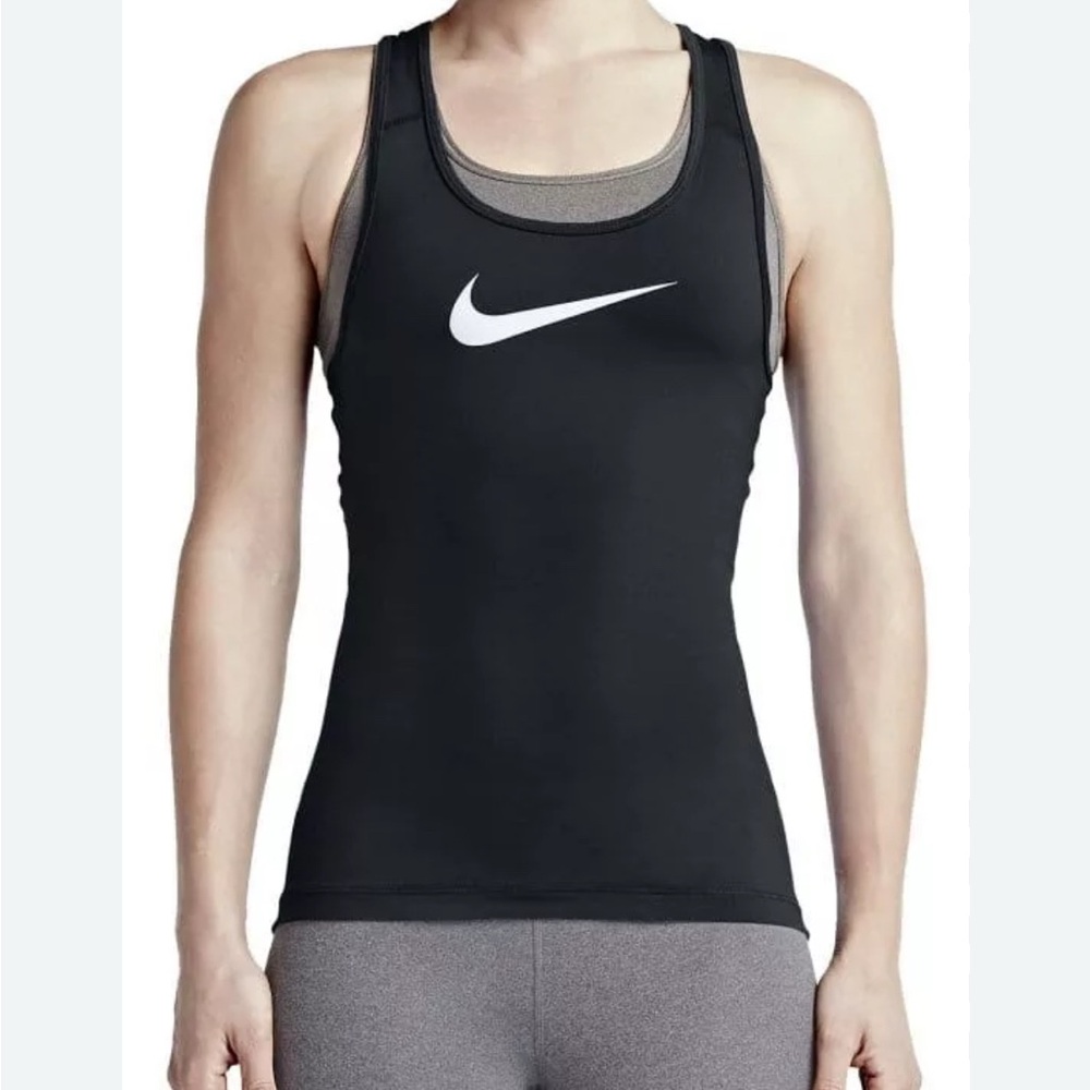 Nike Women's Black Tank Top medium dri fit Nike pro